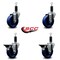 Service Caster 4'' Solid Poly Wheel Swivel 1-1/8'' Expanding Stem Caster Set 2 Brakes, 4PK SCC-EX20S414-SPUS-2-PLB-2-118 - alternate 5